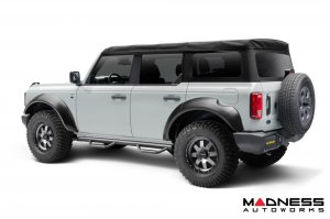 Ford Bronco Side Steps - 4 Door - 3" Nerf Step Bars - Gloss Black - N Fab 